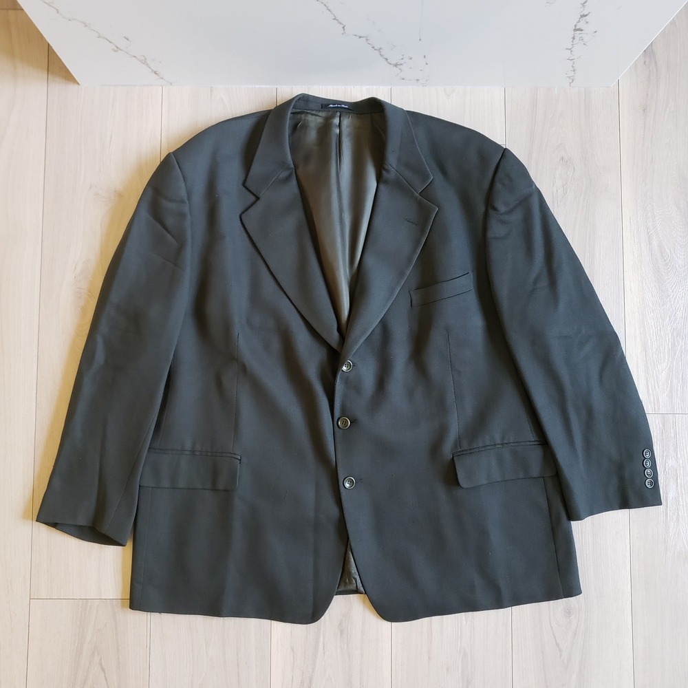 Vito Rufolo Blazer Mens 50 Dark Green Wool Italian Tailored Sport Coat